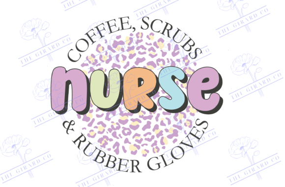 Coffee Scrubs Rubber Gloves, Nurse Graphics