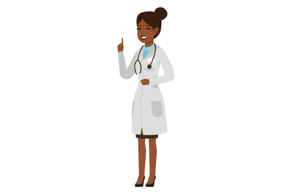 Female Doctor Character. Cartoon Nurse. Graphics & Illustrations