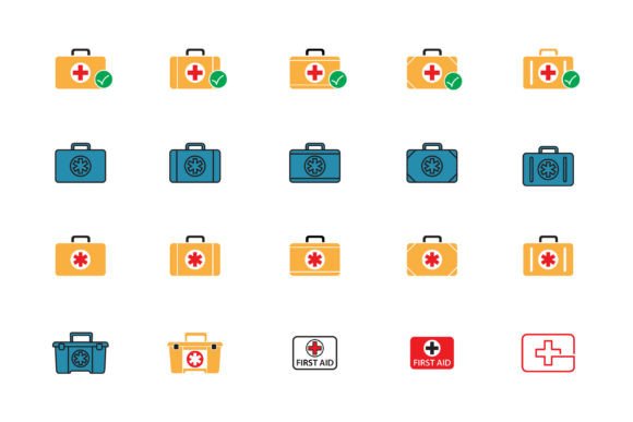 First AID Medical Kit: Essential Graphics and Icons