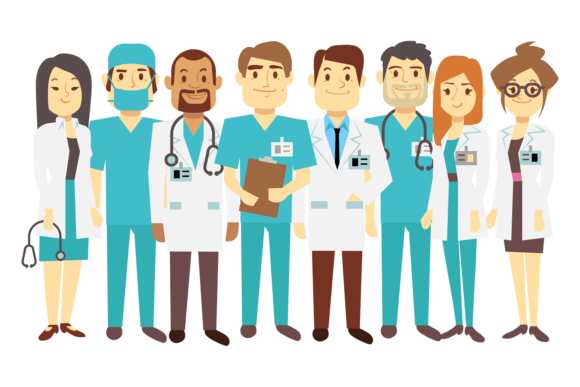 Medical Staff Cartoon Graphics for Crafters