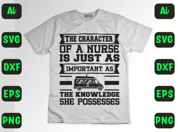 Nurse Character Graphics for T-Shirt Designs