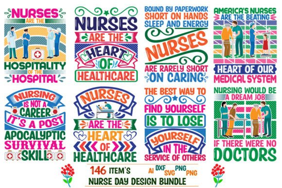 Nurse Design Bundle 10: Graphics & T-Shirt Designs
