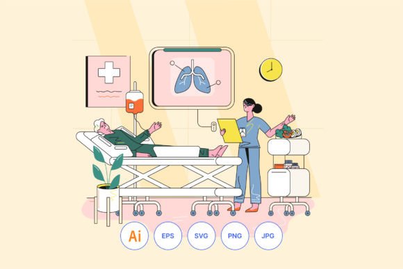 Nurse Help the Patient Graphics