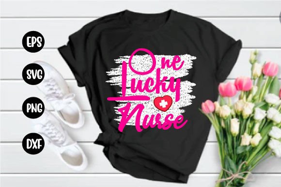 One Lucky Nurse T Shirt Design Graphics