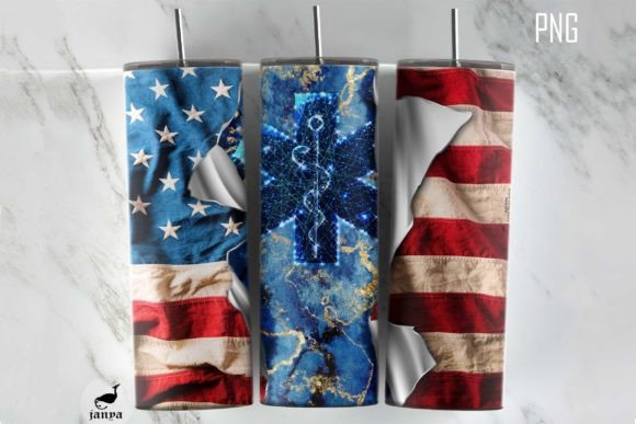 Patriotic Tumbler Medical Easy Customize Graphics
