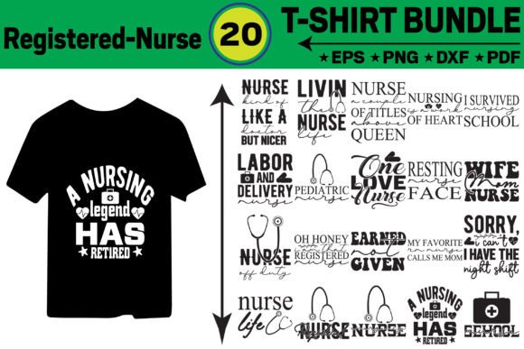 Registered Nurse Graphics for T-Shirt Designs & Web