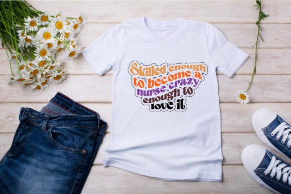 Retro Nurse T-Shirt Design: Skilled Eno Graphics