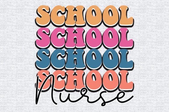 School Nurse Retro: A Designer's Take on Word Art for Stitching