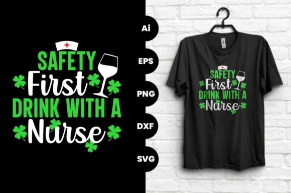 St Patrick's Day Nurse Graphics for T-Shirt Designs
