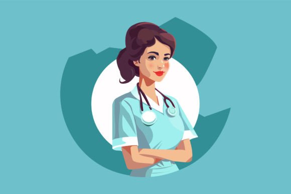 Young Nurse Samile: Modern Graphics & Illustrations